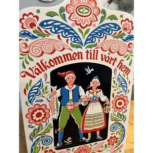 Vintage Swedish Scandinavian Design Cutting Board 16x8"